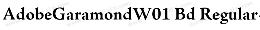 AdobeGaramondW01 Bd Regular字体转换